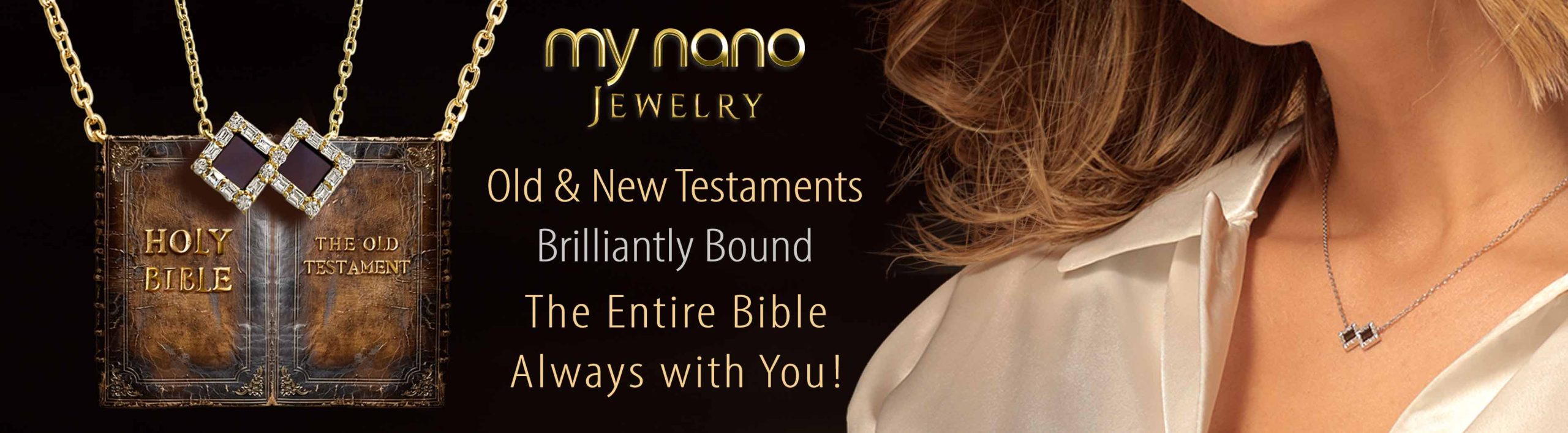 Christmas Gifts Bible Verses Dual Testament Necklace with Diamond Details by My Nano Jewelry